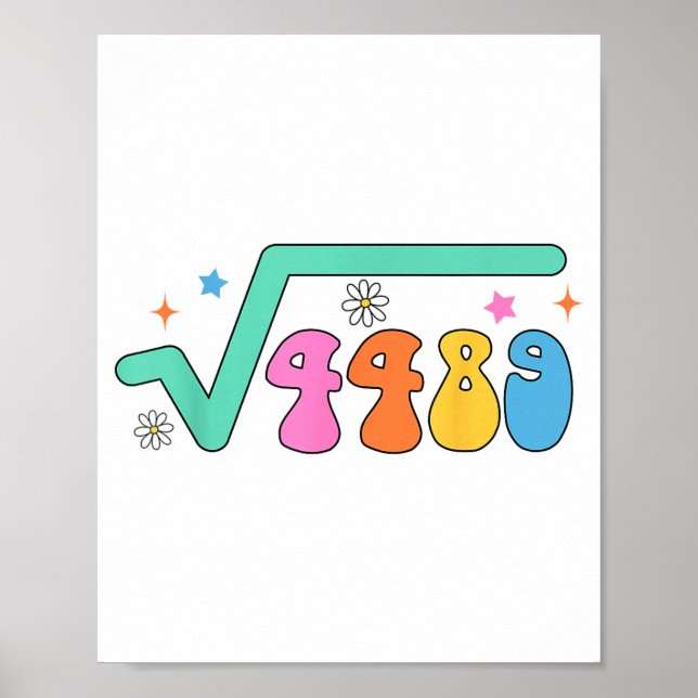 Matte Lärare Math Älskare Kvadratroten Ur 4489 67 Poster (Framsidan)