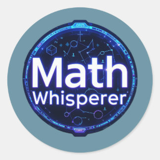 Matte lärare Math Whisperer Runt Klistermärke