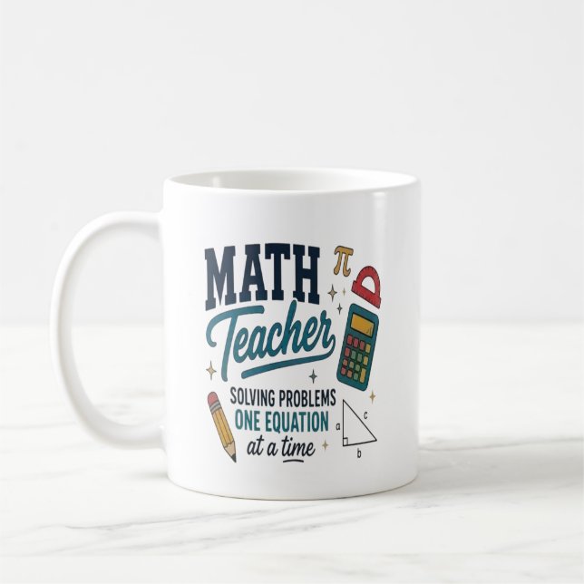 Matte Lärare Problemlösare Kaffemugg (Vänster)