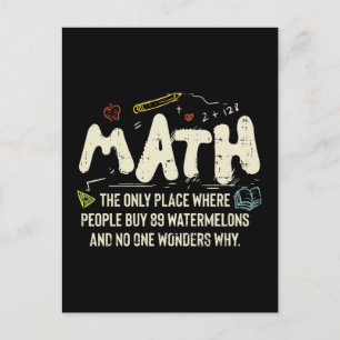 Matte Matematik Math Lärare Present Vykort