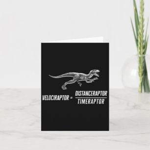 Matte nörd dinosaurie Velociraptor Ekvation V2 Kort
