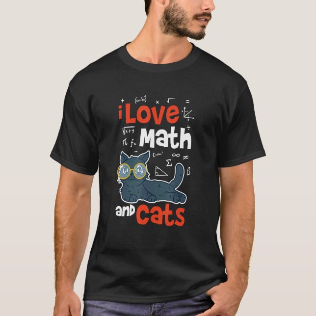 Matte och Katter Matte   Mattelärare T Shirt (Framsida)