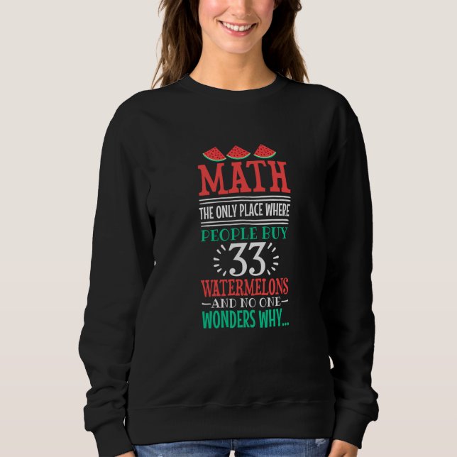 Matte Och Vattenmelon säger Beräkning T Shirt (Framsida)