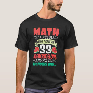 Matte Och Vattenmelon säger Beräkningsnummer T Shirt