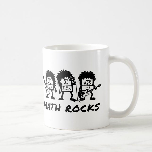 Matte Rocks Akademisk Rockbandshumor Kaffemugg (Höger)