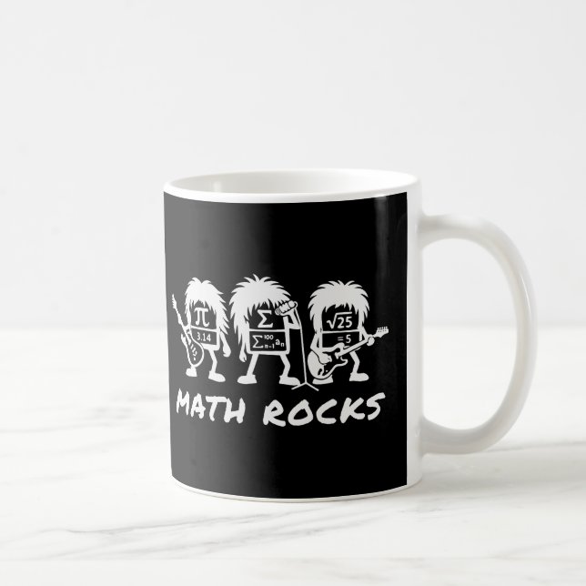 Matte Rocks Akademisk Rockbandshumor Kaffemugg (Höger)