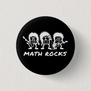 Matte Rocks Akademisk Rockbandshumor Knapp