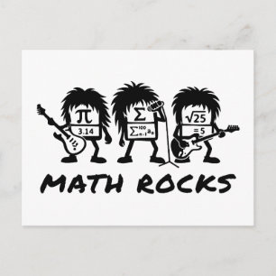 Matte Rocks Akademisk Rockbandshumor Vykort