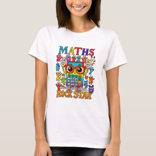 Matte Rockstjärna T Shirt för lärare och skolor