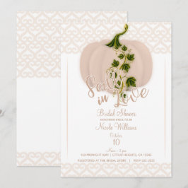 Matte Rosa Pumpa Höstens Kärlek Hjärtan Bröllopsfe Inbjudningar