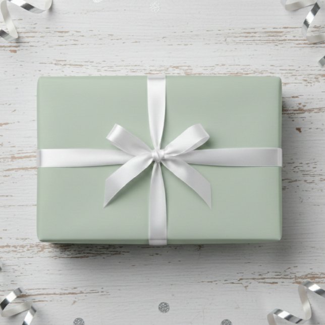 Matte Sage Green Gift Wrap Paper  Elegant  Presentpapper (Skapare uppladdad)