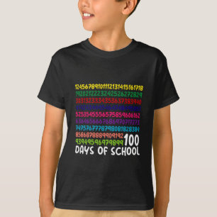 Matte siffror 100:e skoldagen lärare barn  t shirt