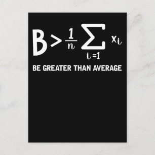 Matte skämt Matematiker Var Större Än Genomsnittli Vykort