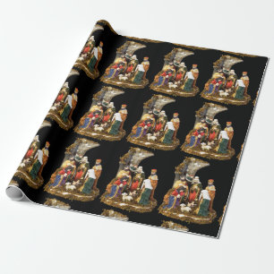 Matte slående in papper "för Nativity", 30" x 6' Presentpapper