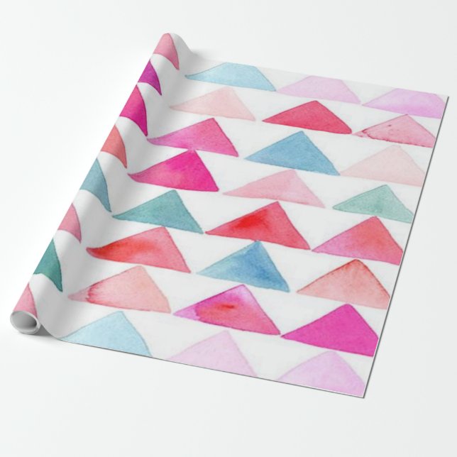 Matte slående in papper, Pastell-Vattenfärg Presentpapper (Utrullad)