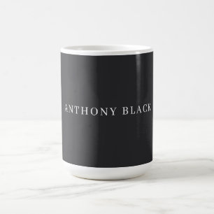 Matte Svart Minimalistisk Enkel Elegant Klassisk Kaffemugg