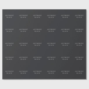 Matte Svart Minimalistisk Enkel Elegant Klassisk Presentpapper