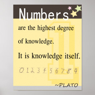 Mattecitat av Plato Poster