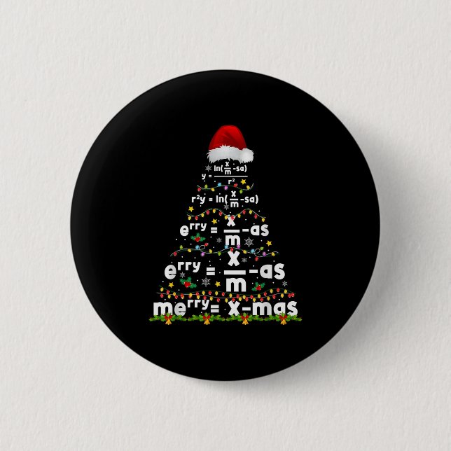 Matteekvation God Jul Säsong Lärare Jul  Knapp (Framsida)