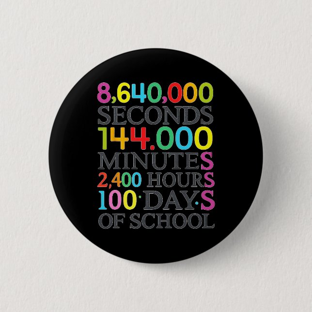 Matteformel 100 dagar av skola matematiklärare bar knapp (Framsida)