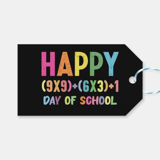 Matteformel 100 dagar av skolan Rolig matematiklär Presentetikett (Framsidan (Horisontell))
