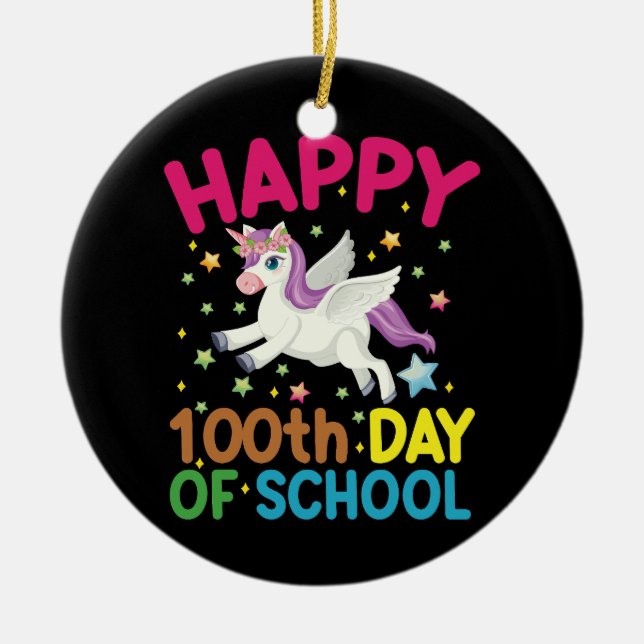 Matteformel 100 dagar i skolan Rolig matematiklära Julgransprydnad Keramik (Framsidan)