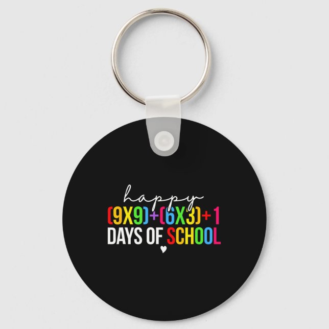 Matteformel 100 dagar i skolan Rolig matematiklära Nyckelring (Framsida)