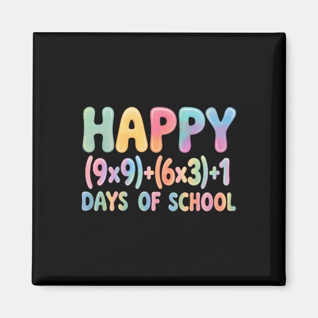 Matteformel 100 dagar på skolan Rolig ekvation te Magnet (Framsidan)