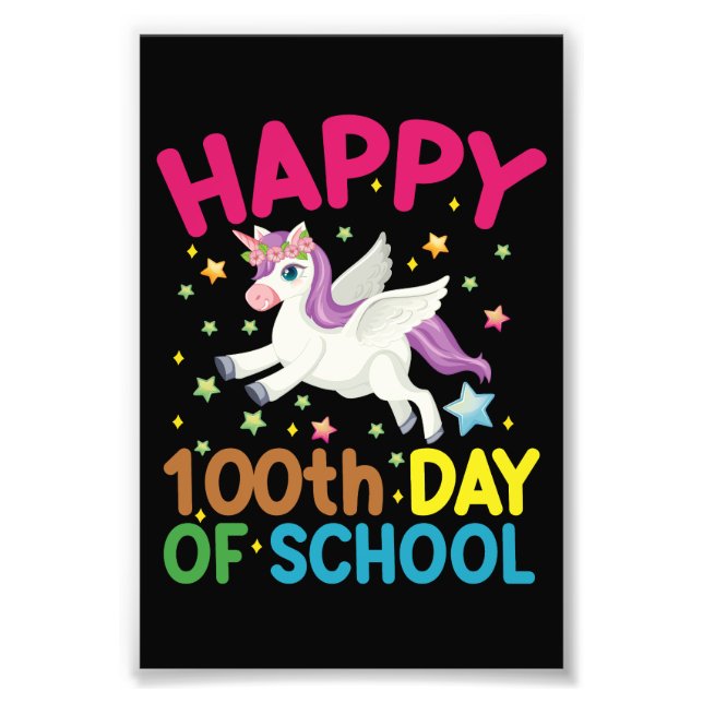 Matteformel 100 dagar på skolan Rolig matematiklär Fototryck (Framsidan)