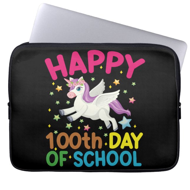 Matteformel 100 dagar på skolan Rolig matematiklär Laptop Fodral (Framsidan)
