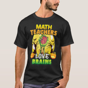 Matteklass Lärare Älskar Hjärnor Skräck Pumpa Cree T Shirt
