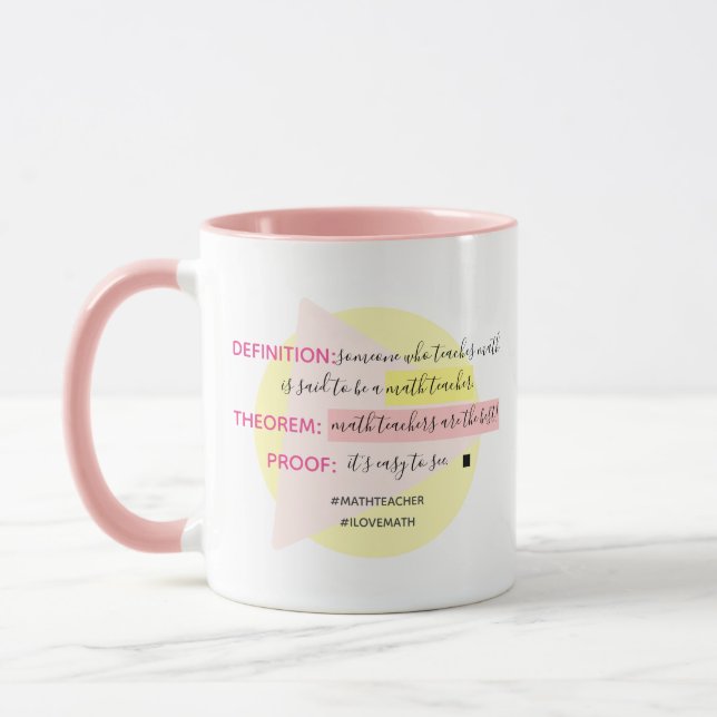 Mattelärare är de bästa - Gift Mugg (Vänster)