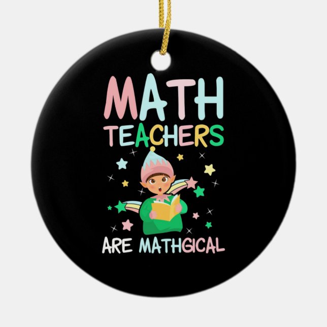 Mattelärare är mathonska julgransprydnad keramik (Framsidan)