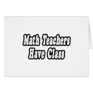 Mattelärare har klass hälsningskort