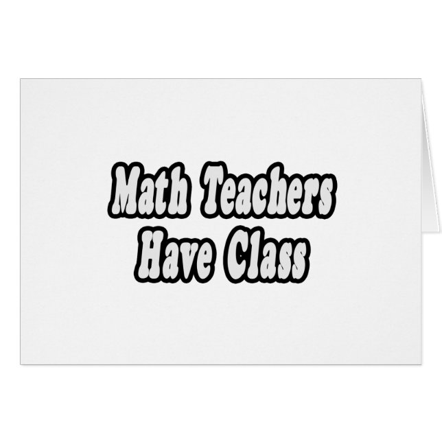 Mattelärare har klass hälsningskort (Framsidan Horizontal)