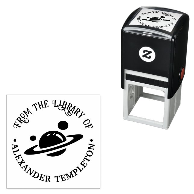 Mätten med Ringar, Måne Bibliotek Bok Namn Självfärgande Stämpel (In Situ)