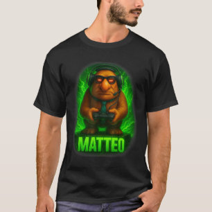 Matteo Meme Italienska Hjärnrot Gömsling Slip Hatt T Shirt