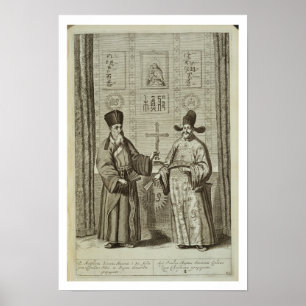 Matteo Ricci (1552-1610) och Paulus Li, från Poster