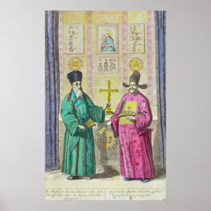 Matteo Ricci och en annan kristen Poster