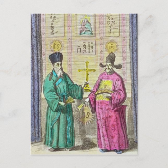 Matteo Ricci och en annan kristen Vykort (Framsida)