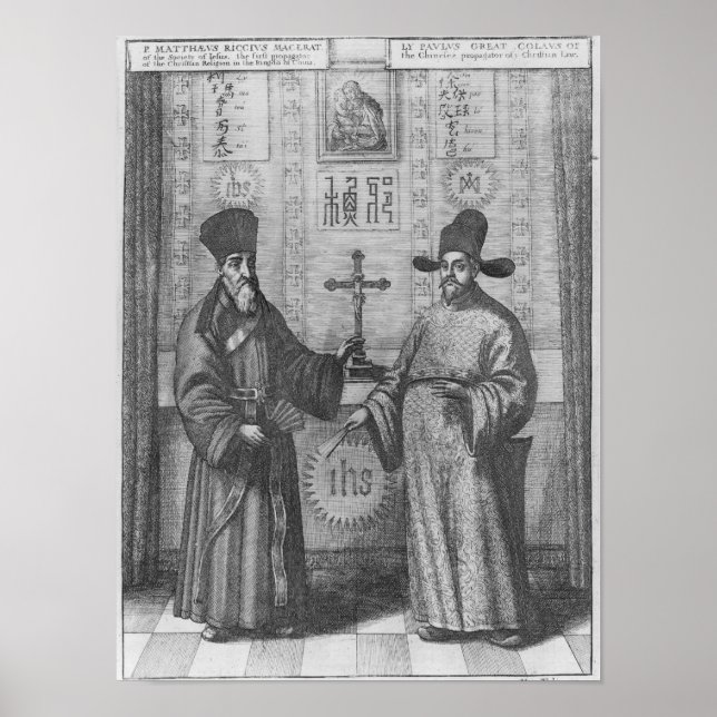 Matteo Ricci och Paulus Li Poster (Framsidan)
