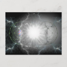 Matter-antimateriell kollisionsvykort vykort
