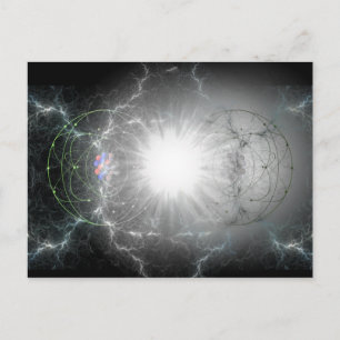 Matter-antimateriell kollisionsvykort vykort
