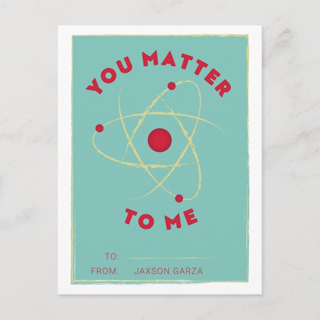 Matter Classroom Valentine Helg Vykort (Framsida)