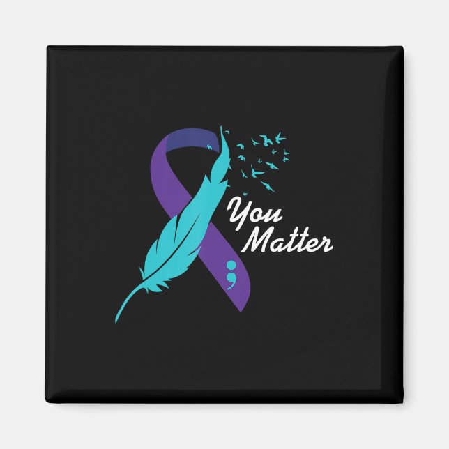 Matter du Ribbon Suicide Awareness Mental Health Magnet (Framsidan)
