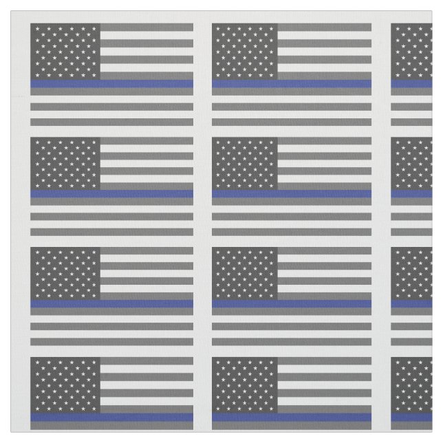 Matter Fabric med Thin Blue Line Polis Lives Tyg (Provkarta)