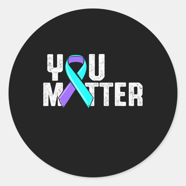 Matter Suicide Awareness Runt Klistermärke (Framsida)