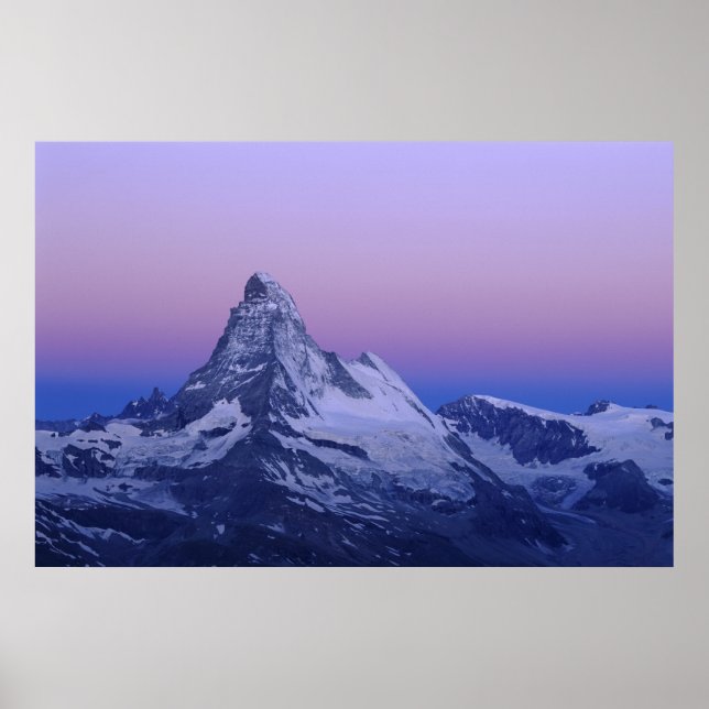 Matterhorn at dawn, Zermatt, schweiziska Alpernor Poster (Framsidan)