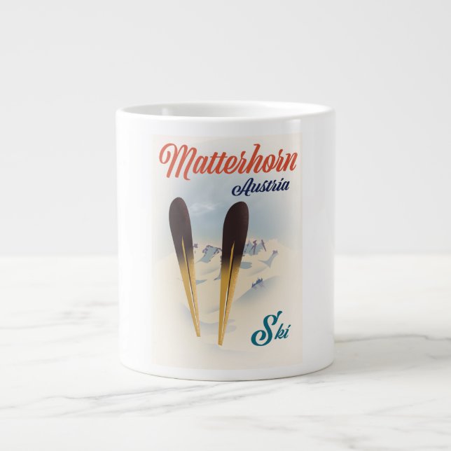 Matterhorn Austria ski poster. Jumbo Mugg (Framsidan)