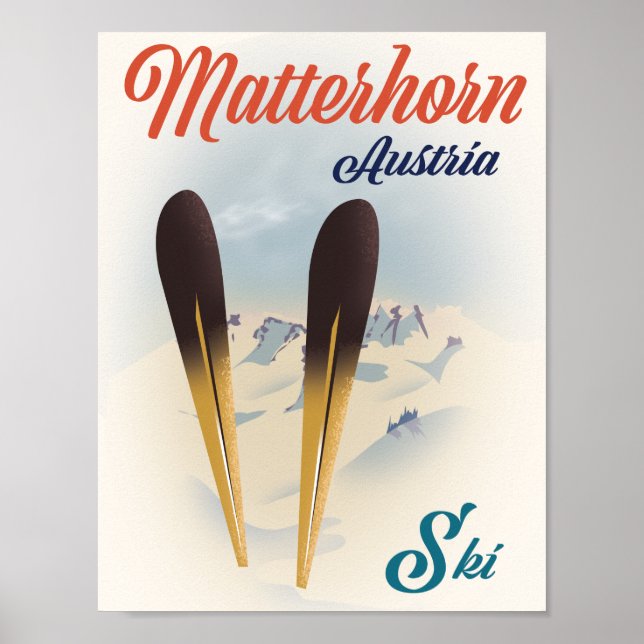 Matterhorn Austria ski poster. Poster (Framsidan)